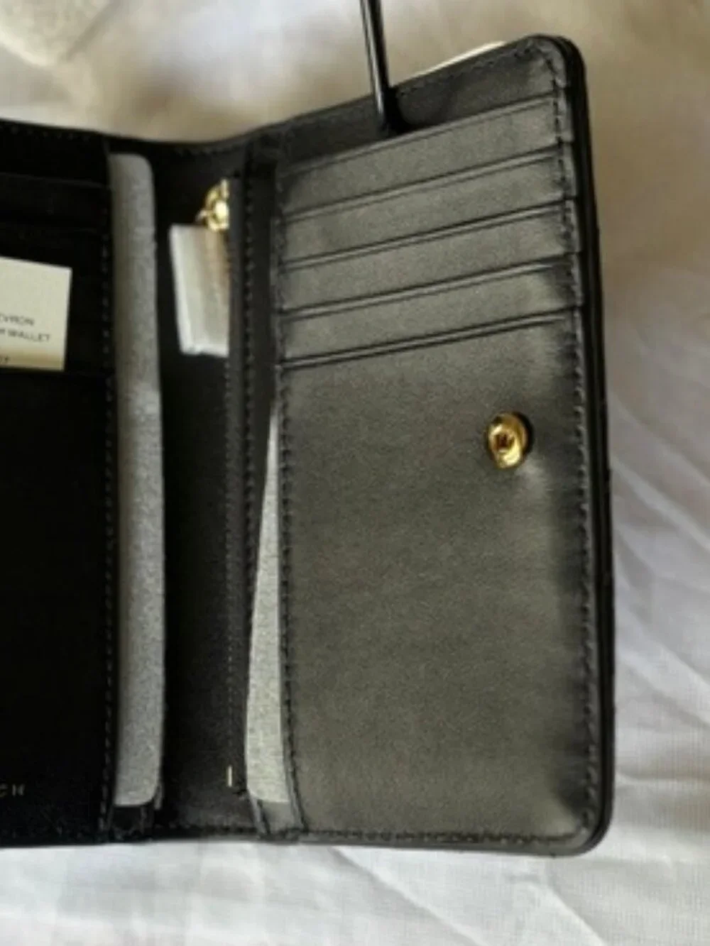 Tory Burch Kira Chevron Medium Slim Wallet Black